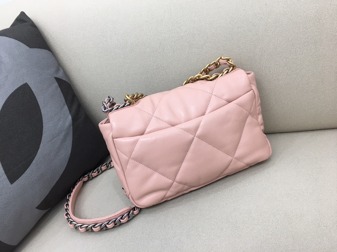 Lambskin 19 Handbag Flap Bag AS1160 Pink